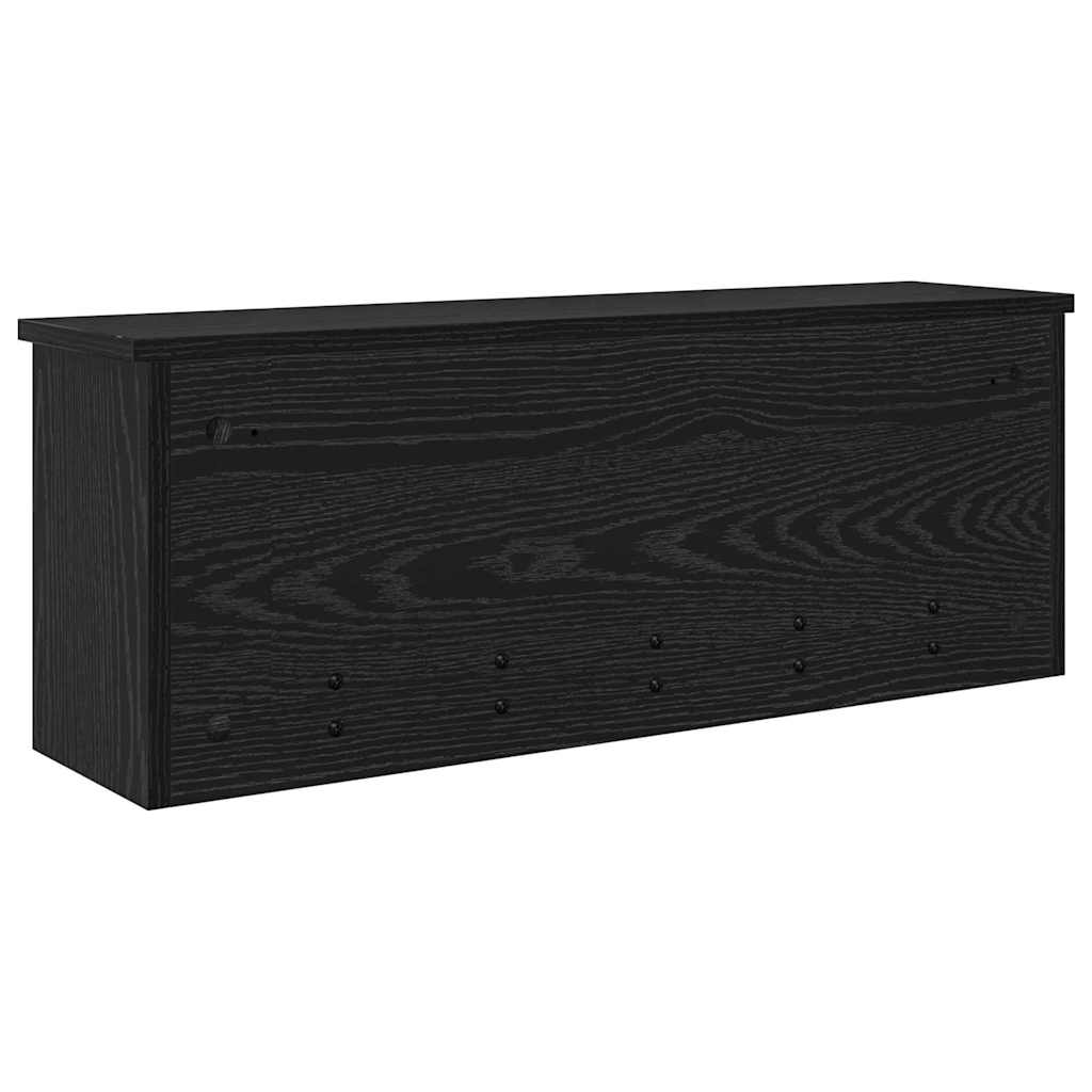 Prikabinamas paltas su lentyna Juodas ąžuolas 80 x 20 x 30 cm