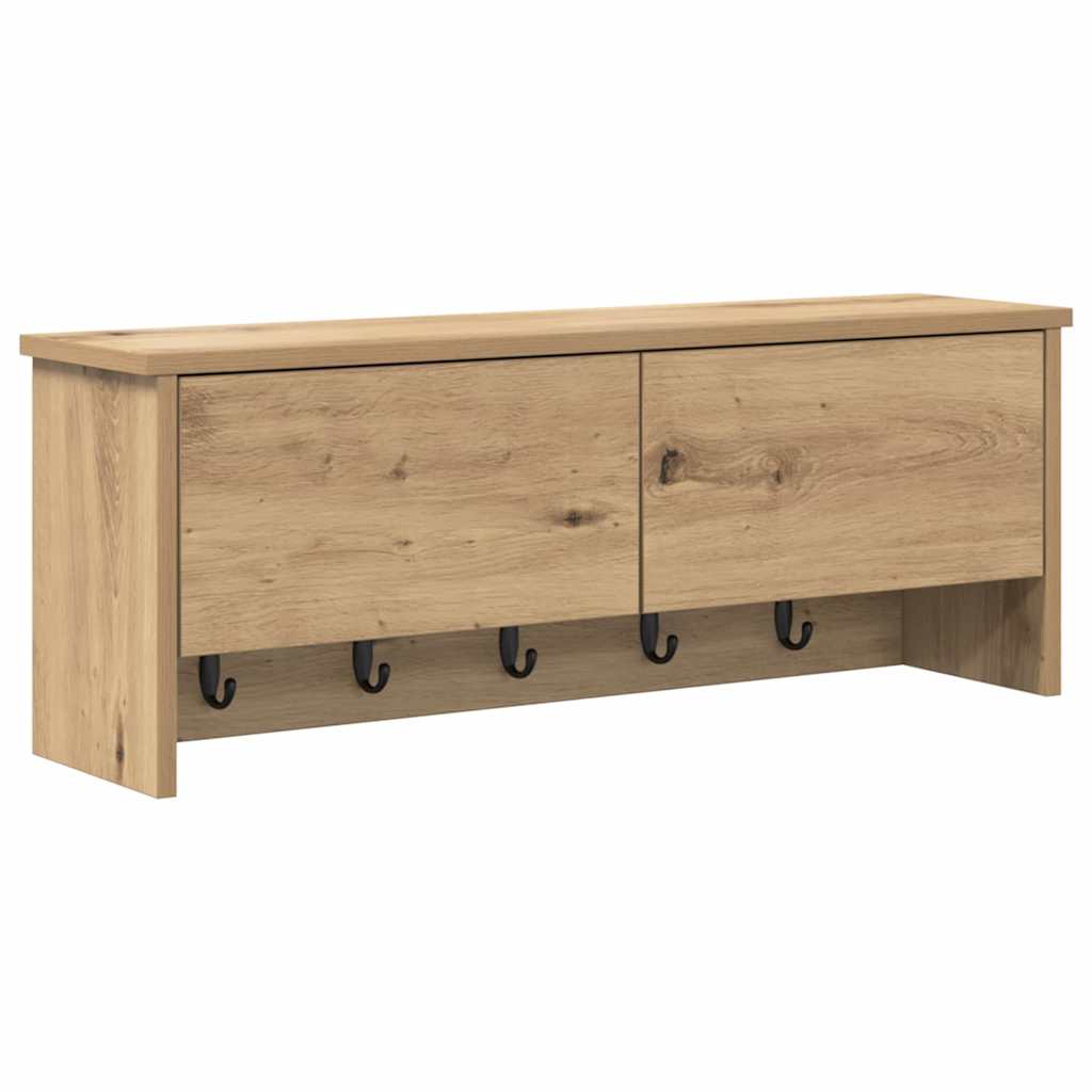 Hanging coat rack Oak Craftsman 80 x 20 x 30 cm