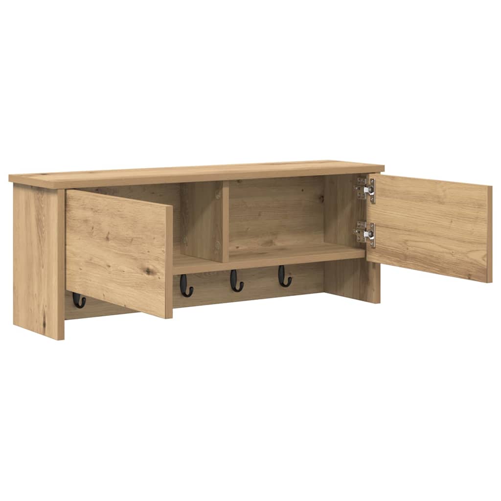 Hanging coat rack Oak Craftsman 80 x 20 x 30 cm