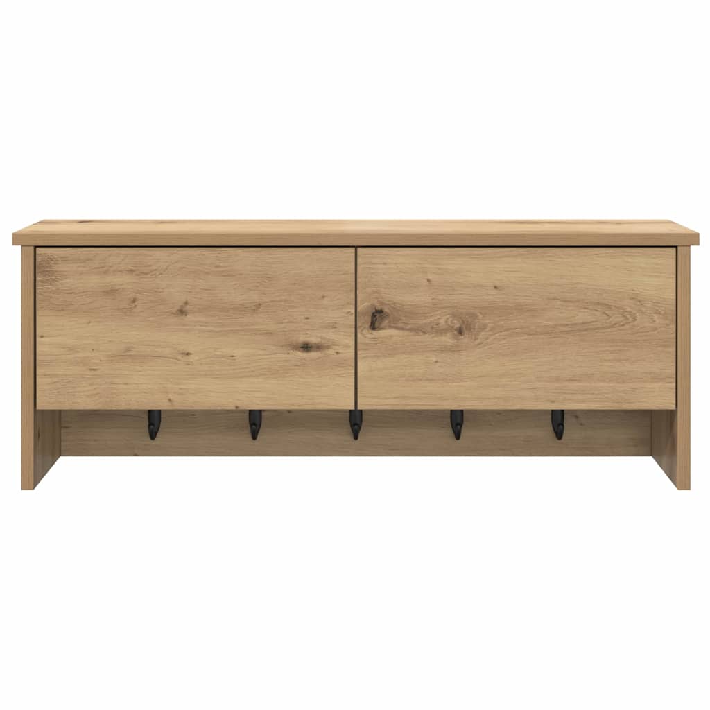 Hanging coat rack Oak Craftsman 80 x 20 x 30 cm