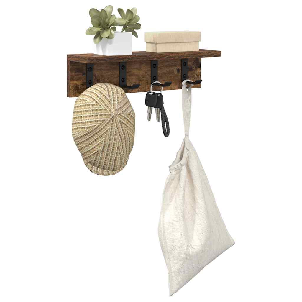 Prikabinamas paltas Sieninis Rūkyta ąžuolas 40 x 10,5 x 10,5 cm