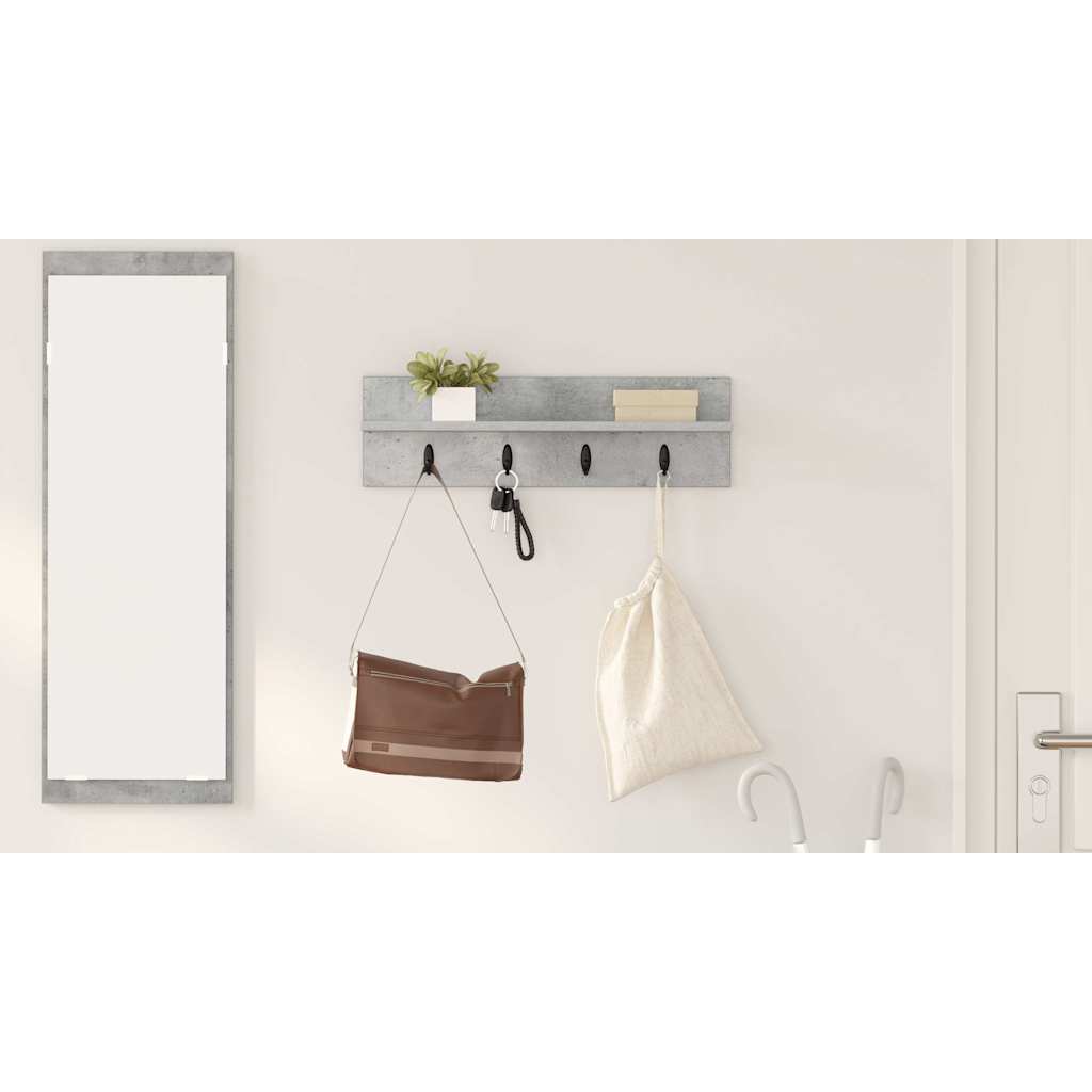 Prikabinamas paltas su saugykla Betono pilka 60 x 10,5 x 18 cm