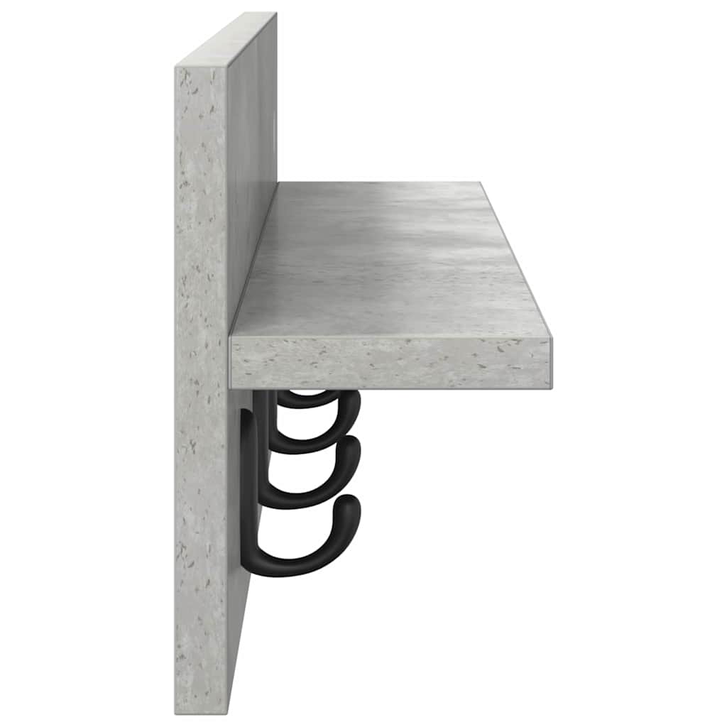 Prikabinamas paltas su saugykla Betono pilka 60 x 10,5 x 18 cm
