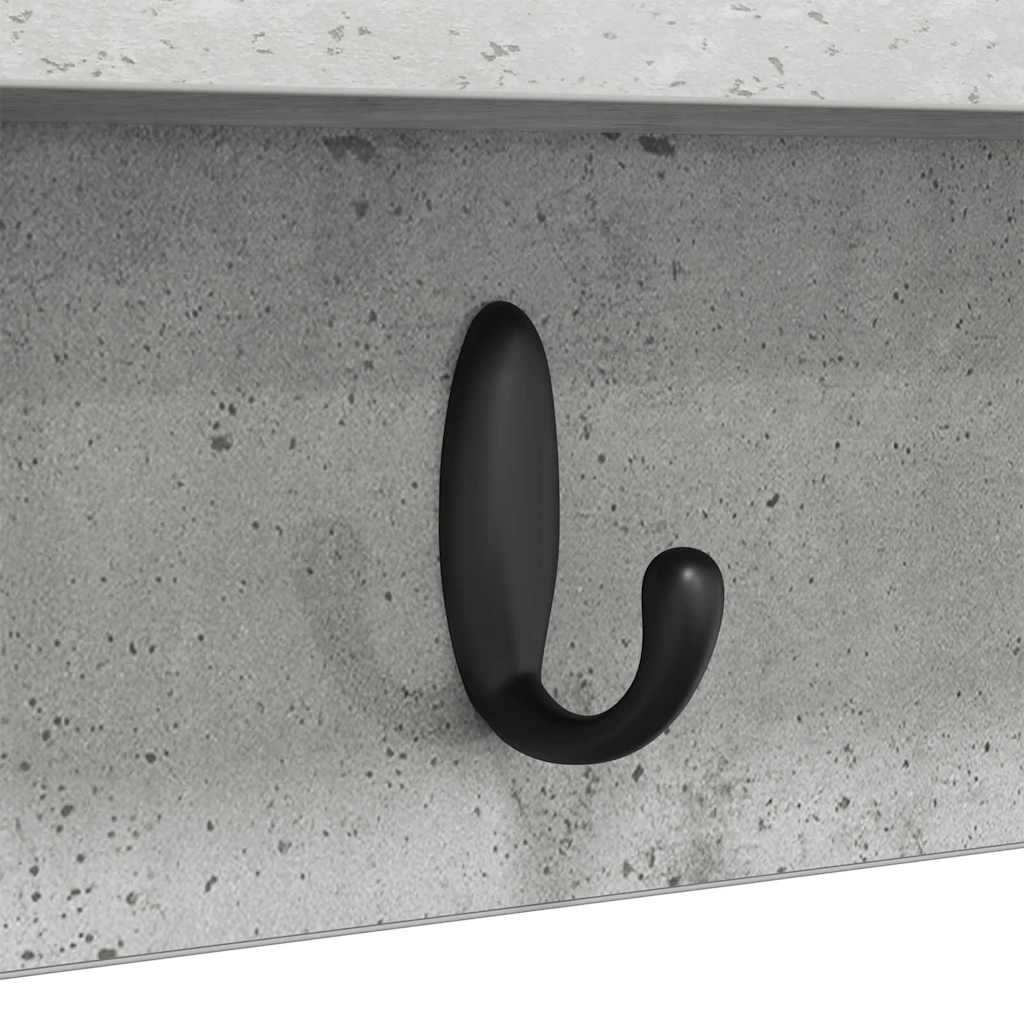 Prikabinamas paltas su saugykla Betono pilka 80 x 10,5 x 18 cm