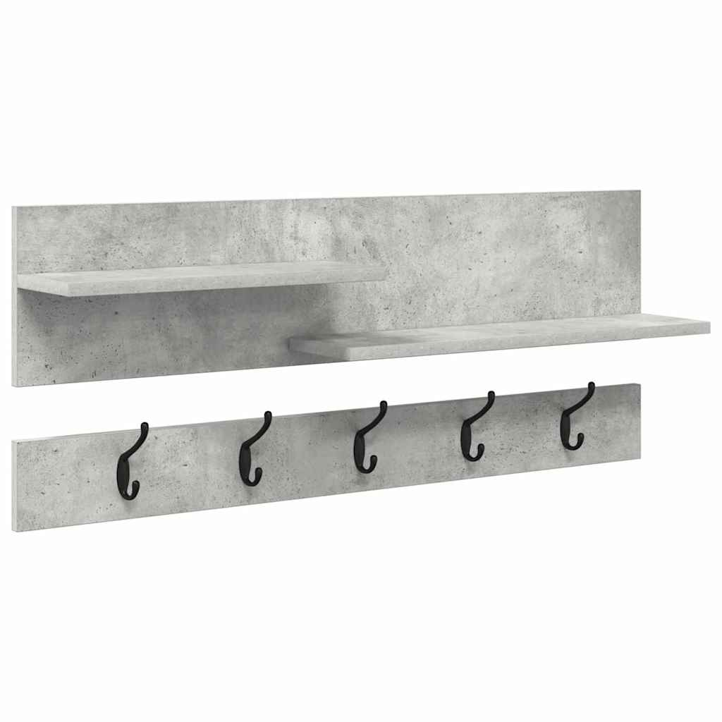 Prikabinamas paltas su lentyna Betono pilka 90 x 15 x 36 cm