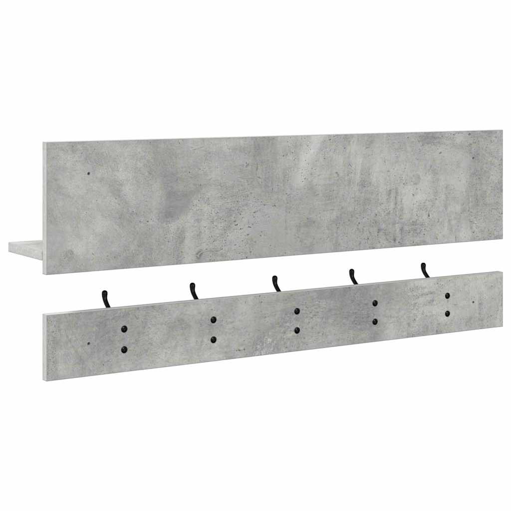 Prikabinamas paltas su lentyna Betono pilka 90 x 15 x 36 cm
