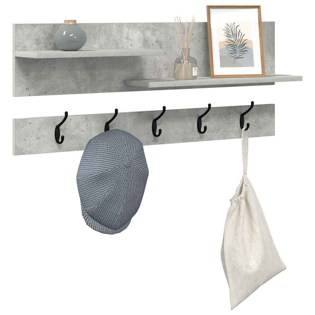 Prikabinamas paltas su lentyna Betono pilka 90 x 15 x 36 cm