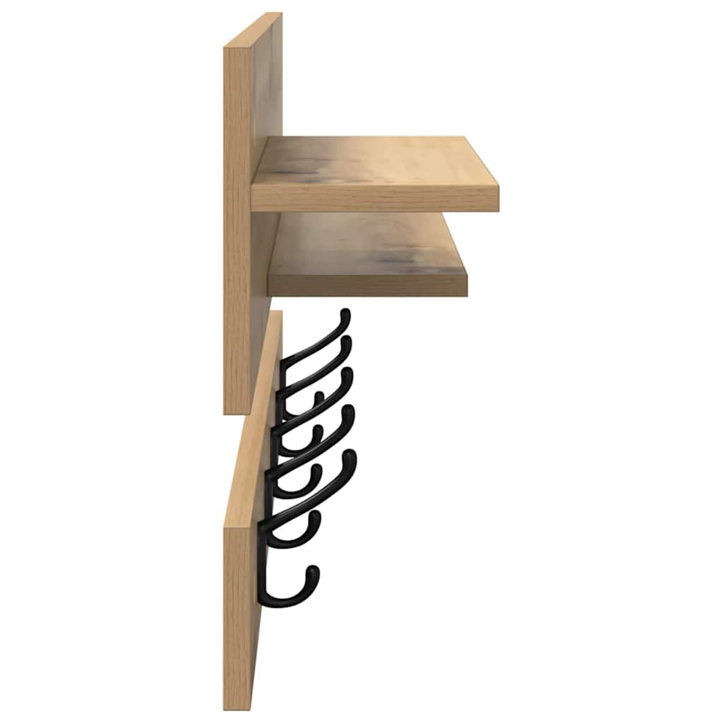 Hanging coat rack Oak Craftsmen 90 x 15 x 36 cm