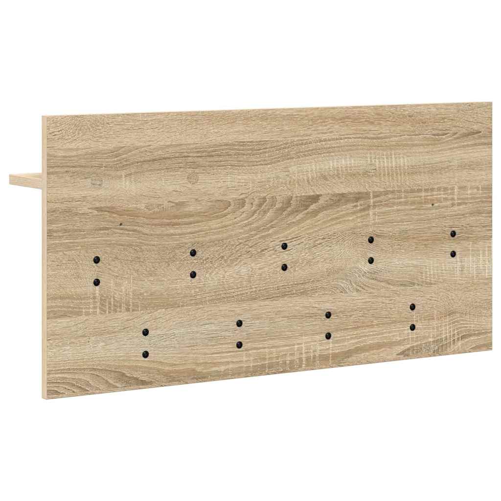 Hanging coat rack with shelf Sonoma Oak 80 x 40 x 12 cm