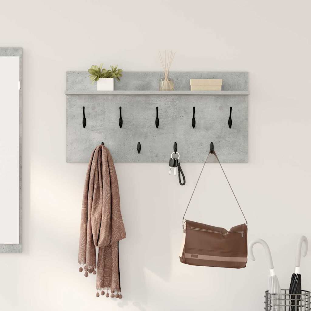 Piekārts apavu plaukts Betona pelēks 80 x 40 x 12 cm