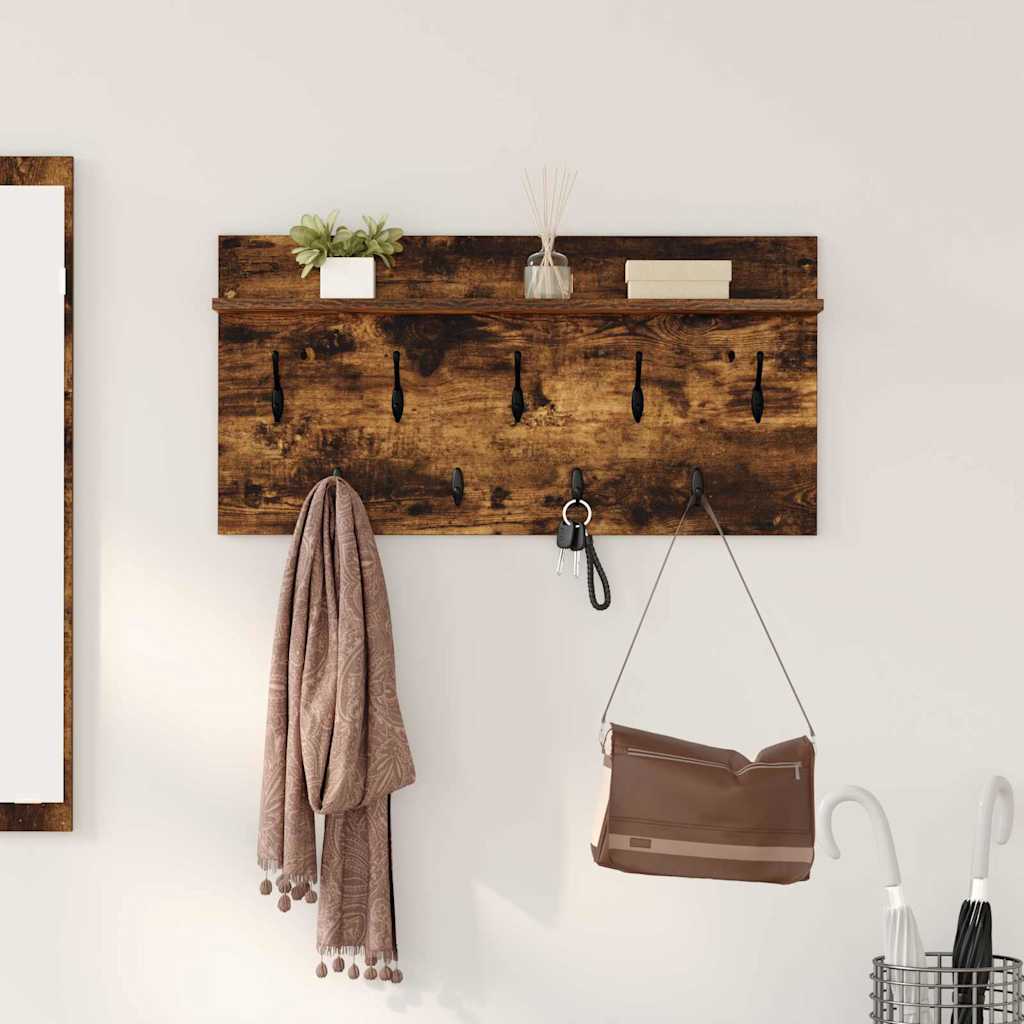 Prikabinamas paltas su lentyna Rūkyta ąžuolas 80 x 40 x 12 cm