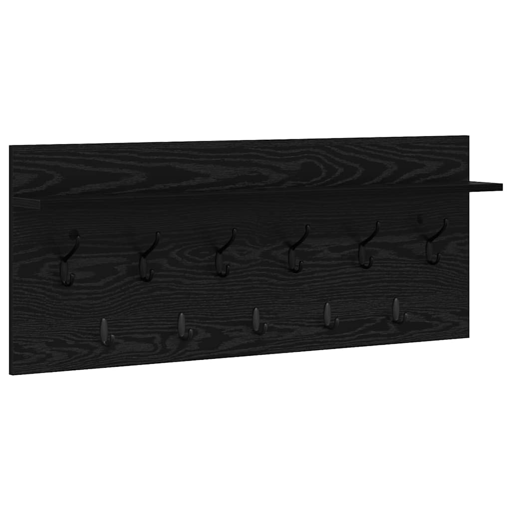 Prikabinamas paltas su lentyna Juodas ąžuolas 100 x 40 x 12 cm