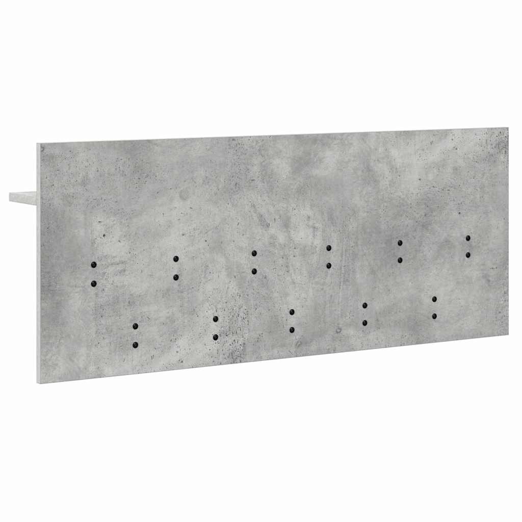 Pie sienas stiprināms apģērbu pakaramais ar plauktu Betona pelēks 100 x 40 x 12 cm