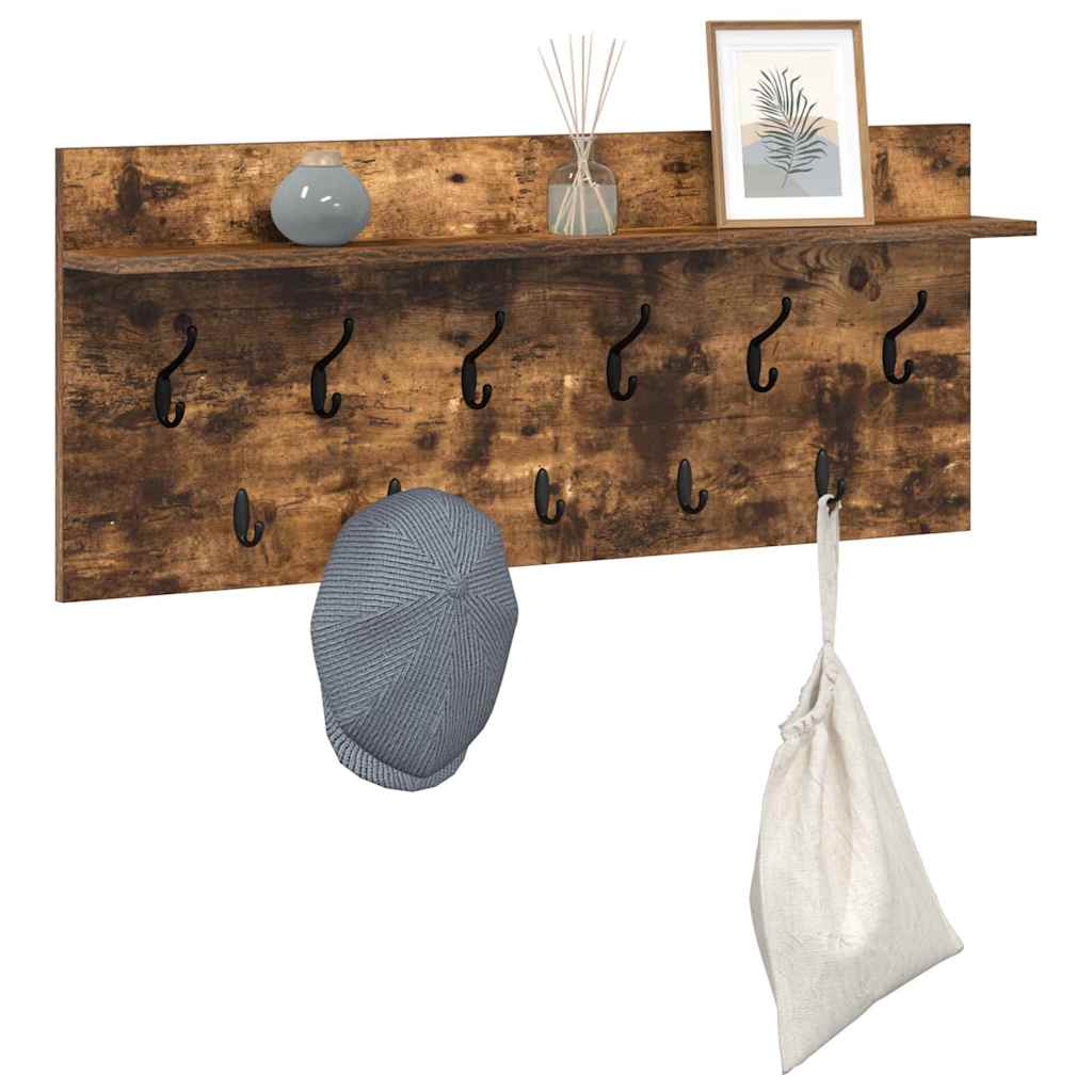 Prikabinamas paltas su lentyna Rūkyta ąžuolas 100 x 40 x 12 cm