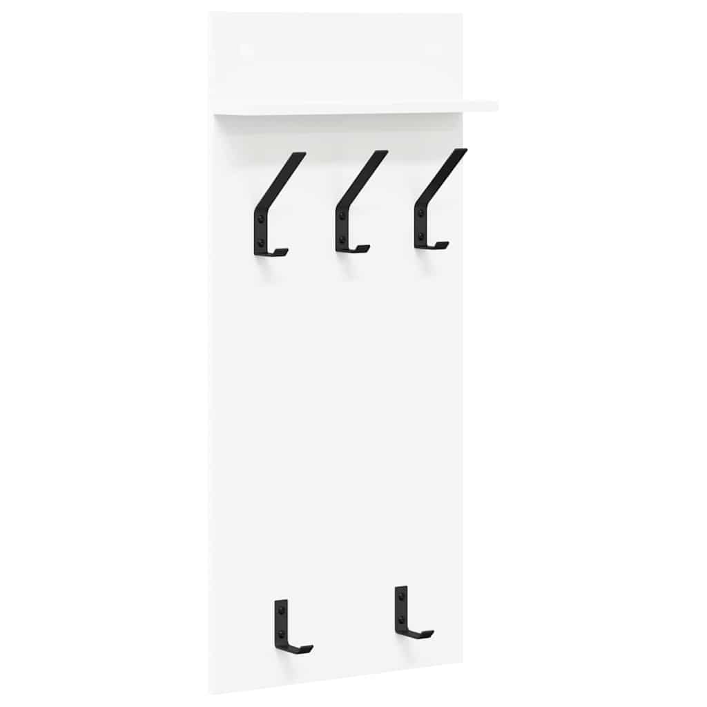 Coat rack White 40 x 10 x 90 cm Engineered wood