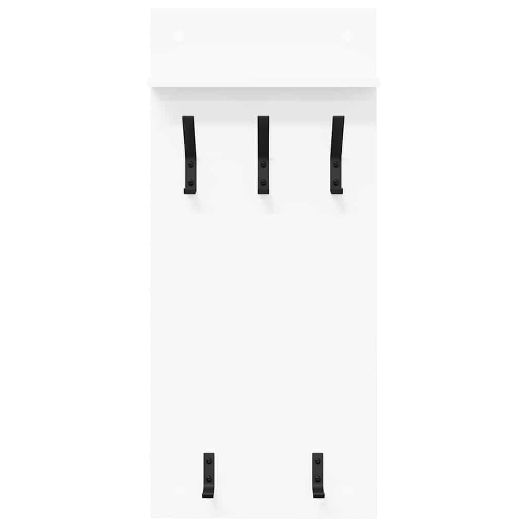 Coat rack White 40 x 10 x 90 cm Engineered wood
