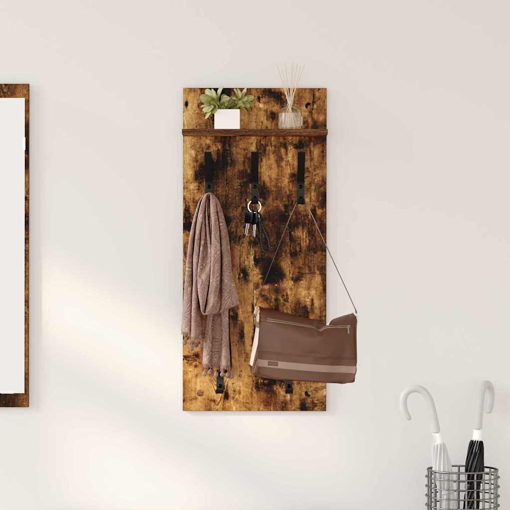 Prikabinamas paltas su lentyna Rūkyta ąžuolas 40 x 10 x 90 cm
