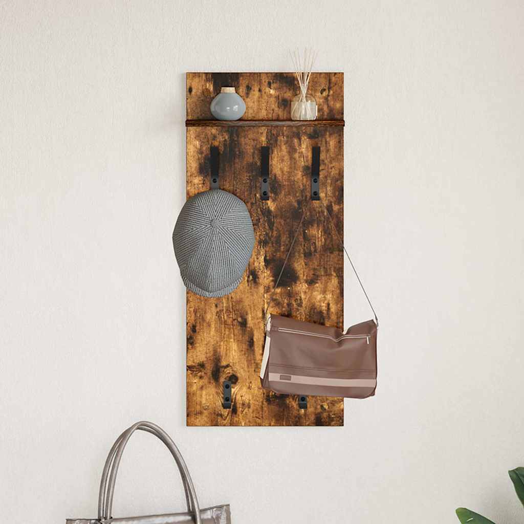 Prikabinamas paltas su lentyna Rūkyta ąžuolas 40 x 10 x 90 cm