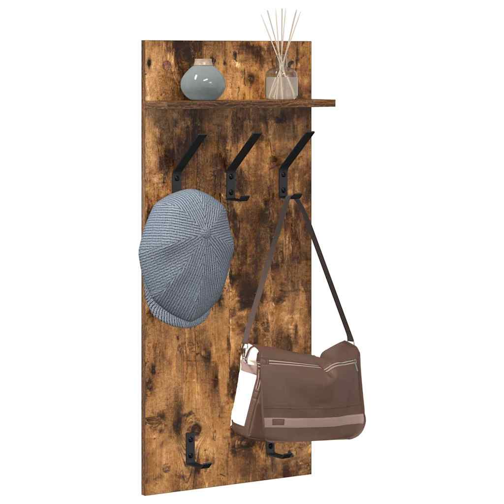 Prikabinamas paltas su lentyna Rūkyta ąžuolas 40 x 10 x 90 cm