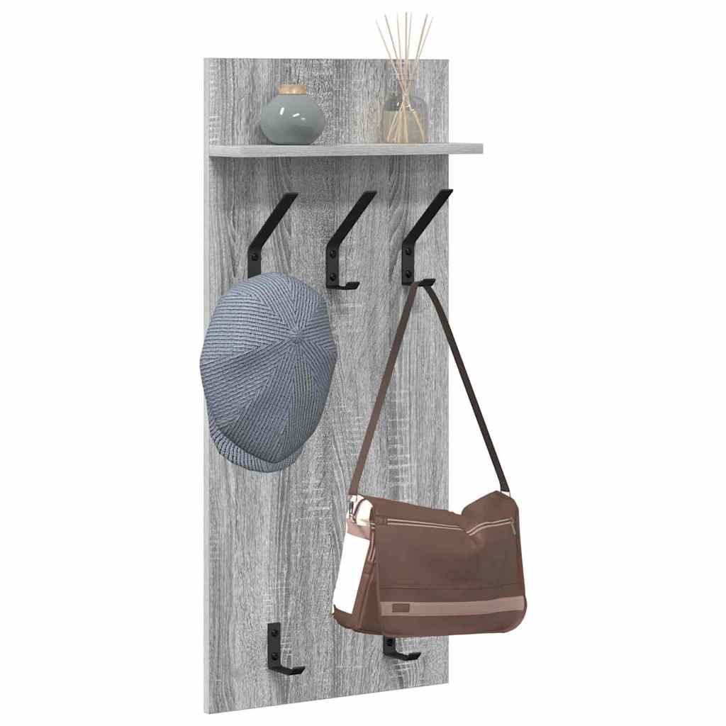 Prikabinamas paltas su lentyna Pilkas Sonoma 40 x 10 x 90 cm