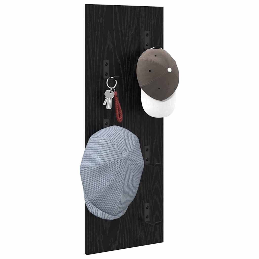 Prikabinamas paltas su saugykla Juodas ąžuolas 30 x 1,5 x 80 cm
