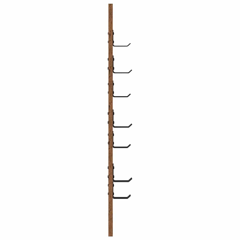 Hanging Coat Rack with Storage Old Wood 30 x 1.5 x 80 cm