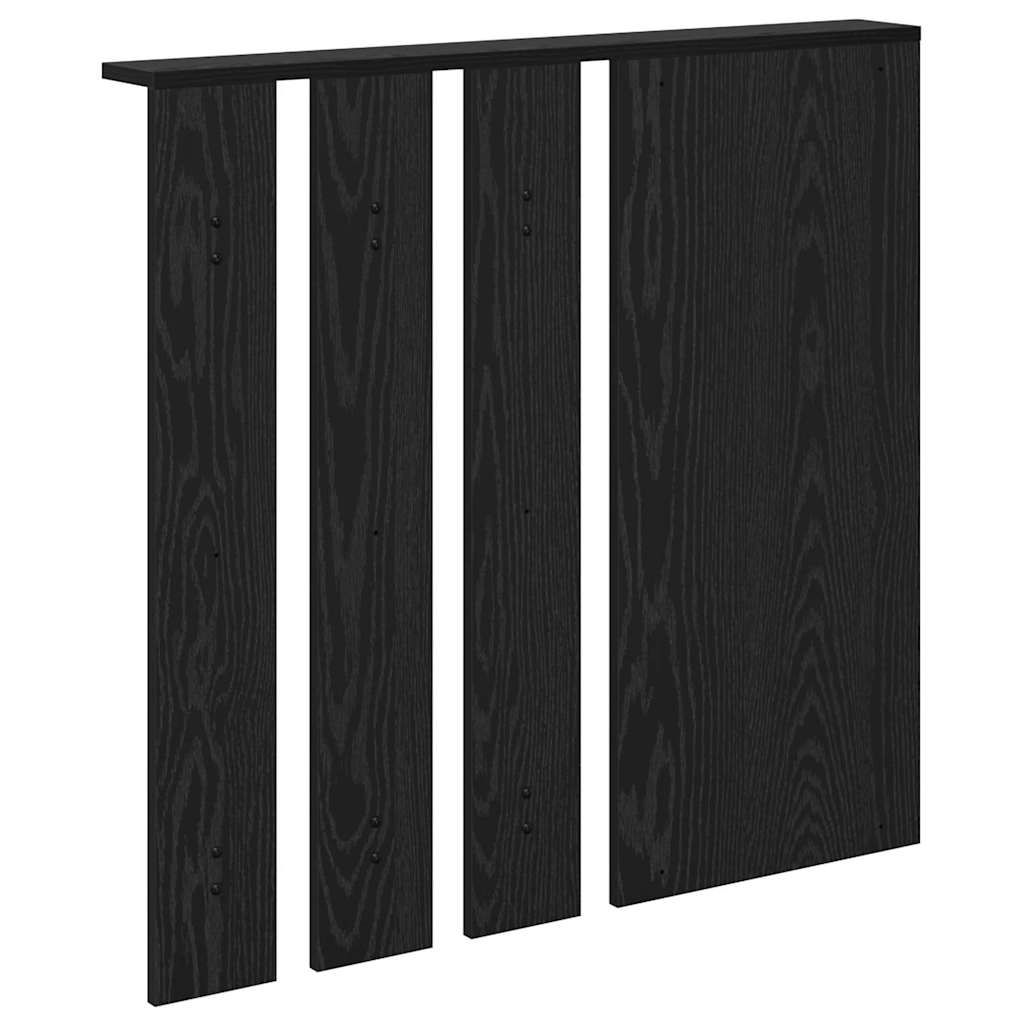 Coat rack with shelf black oak 84 x 10 x 80 cm