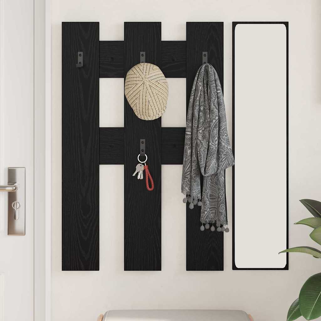 Prikabinamas paltas su saugykla Juodas ąžuolas 65 x 3 x 100 cm
