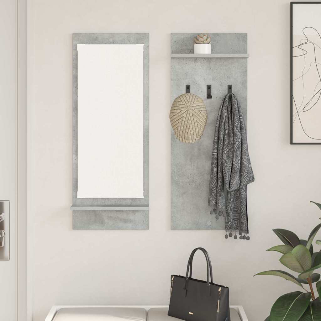 Prikabinamas paltas su lentyna Betono pilka 70 x 10 x 90 cm