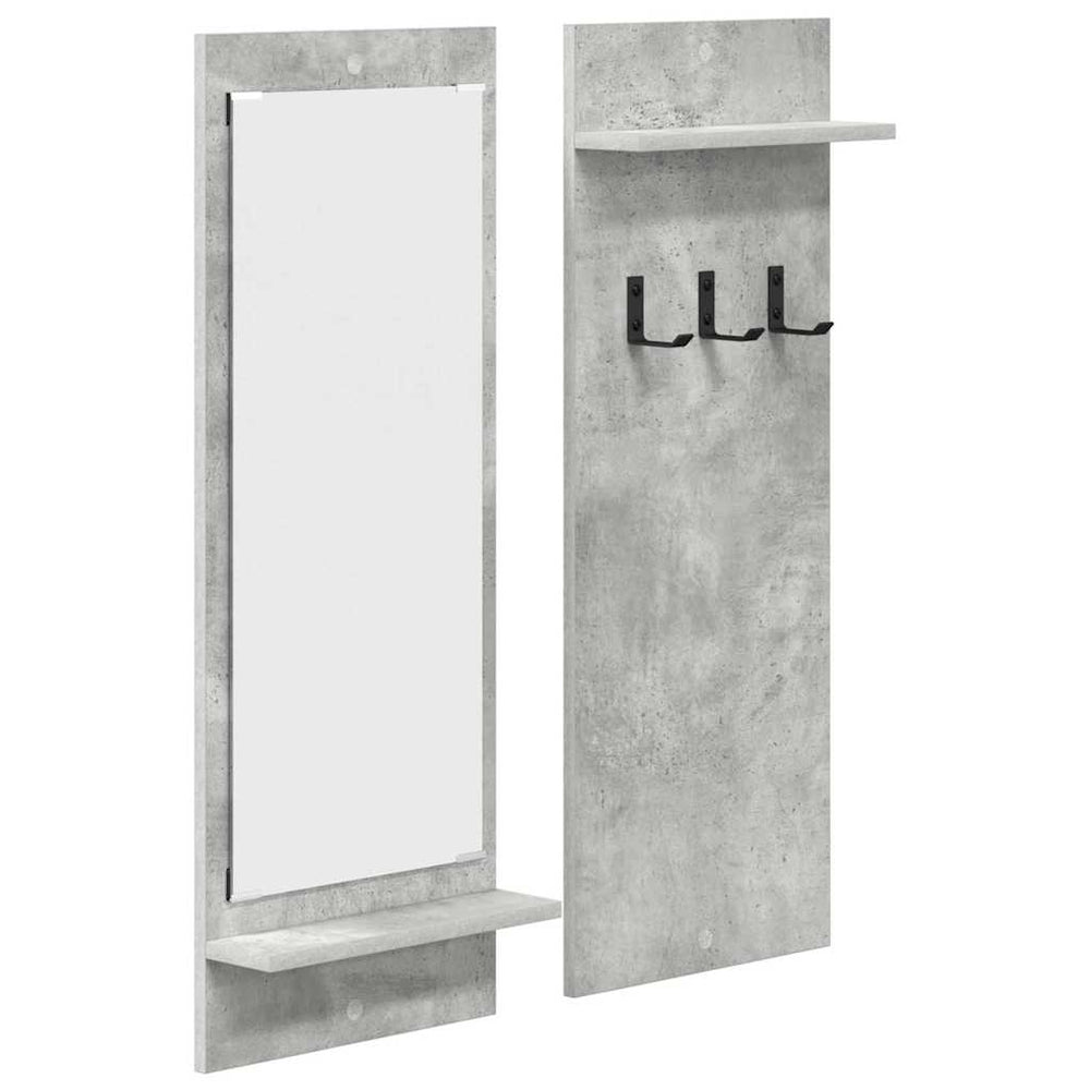 Prikabinamas paltas su lentyna Betono pilka 70 x 10 x 90 cm