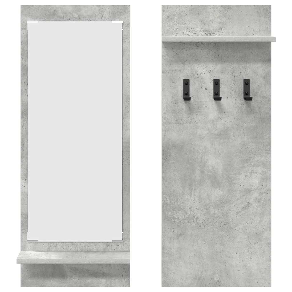Prikabinamas paltas su lentyna Betono pilka 70 x 10 x 90 cm