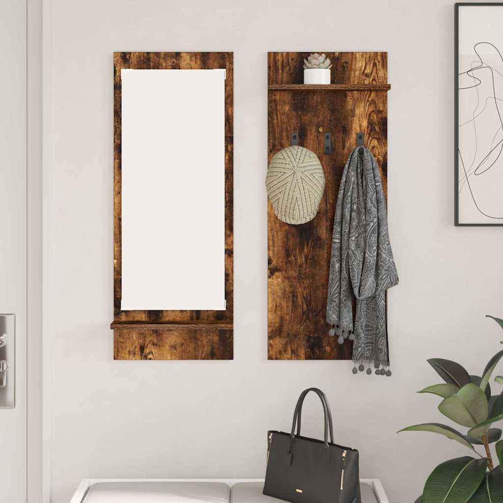 Prikabinamas paltas su lentyna Rūkyta ąžuolas 70 x 10 x 90 cm