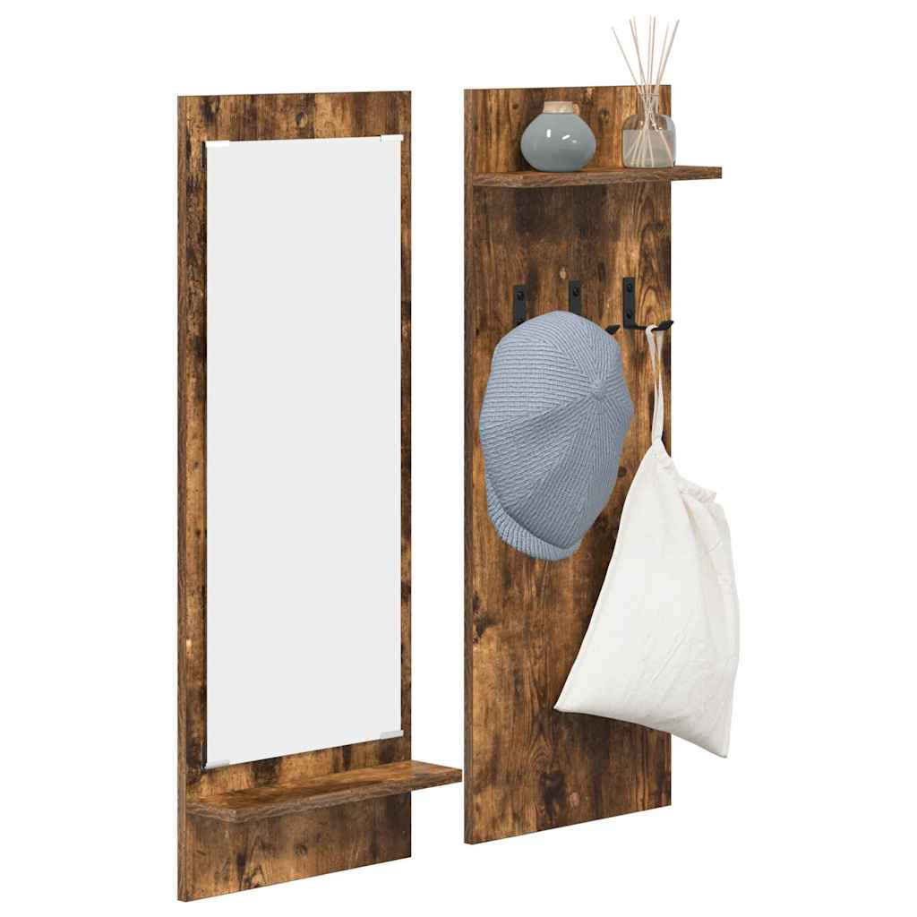 Prikabinamas paltas su lentyna Rūkyta ąžuolas 70 x 10 x 90 cm