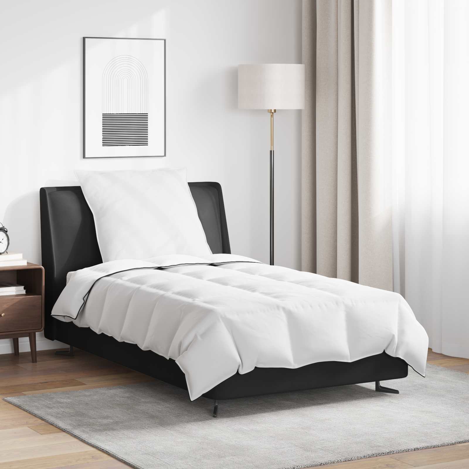 Duvet Cover Set with Pillow Case 2 pcs White 140 x 200 cm Down