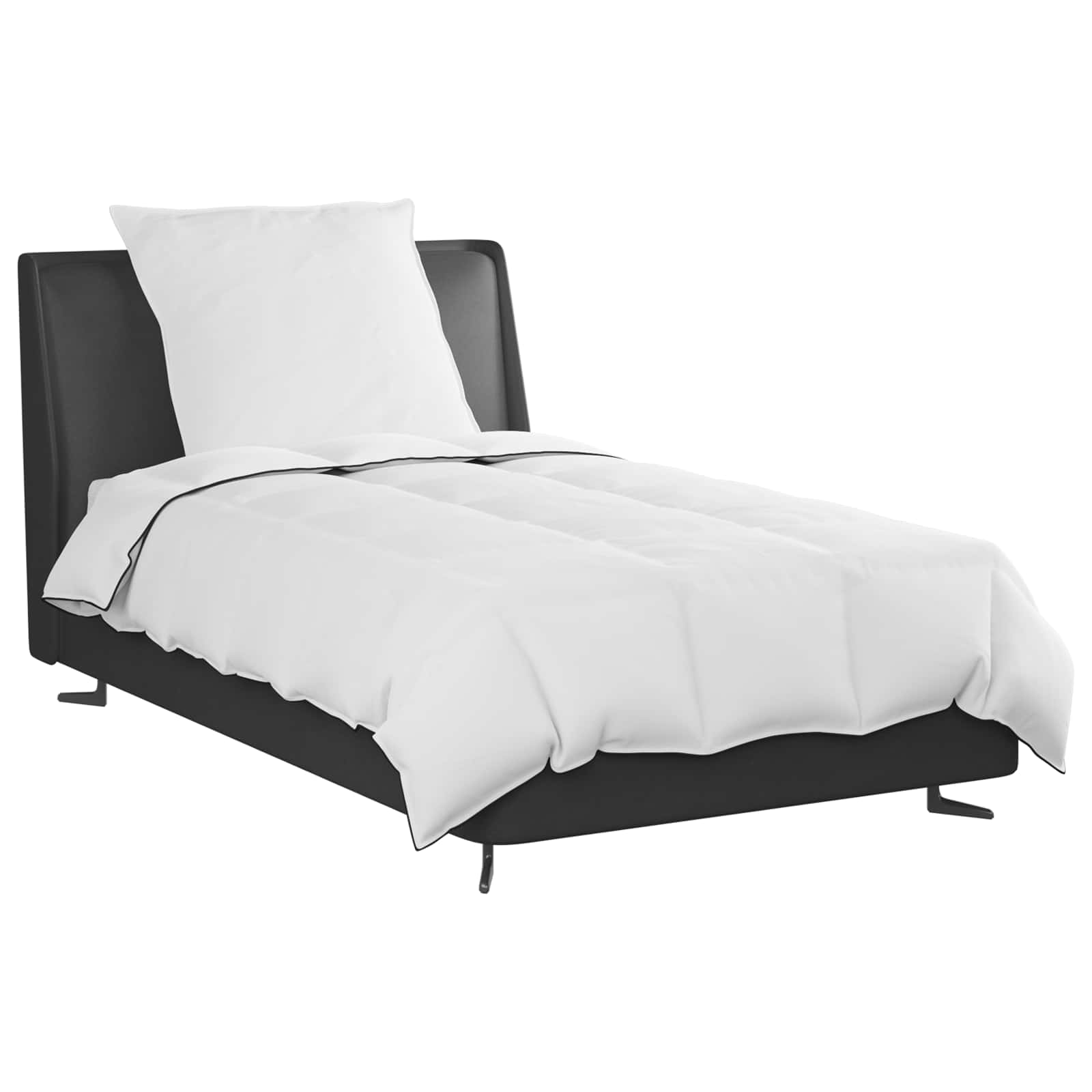 Gultas veļas komplekts ar spilvenu 2 gab Balti 155 x 200 cm Dūnas