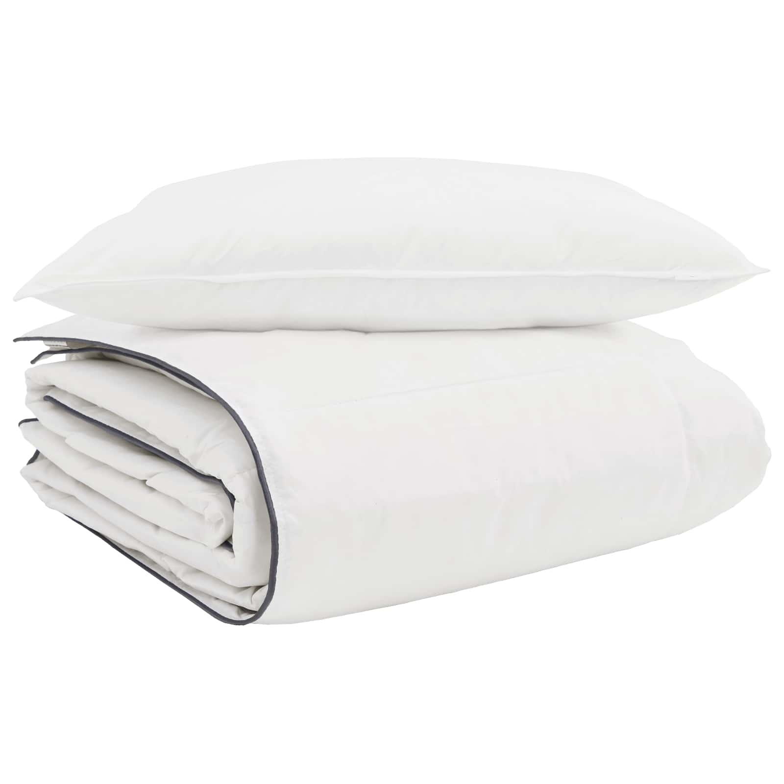 Winter Blanket with Pillow 2 pcs White Feather