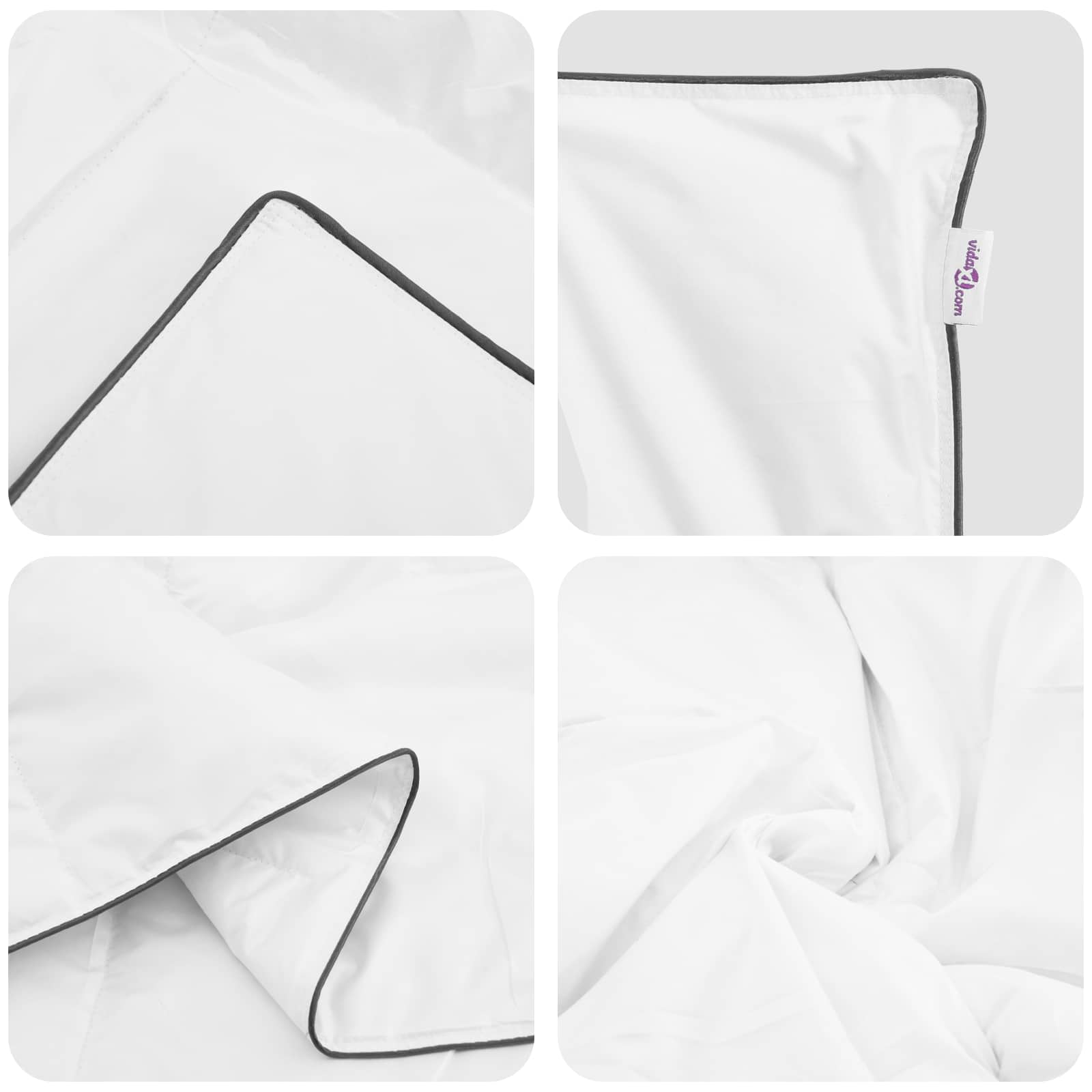 Duvet cover set with pillow 2 pcs White 155 x 220 cm Down