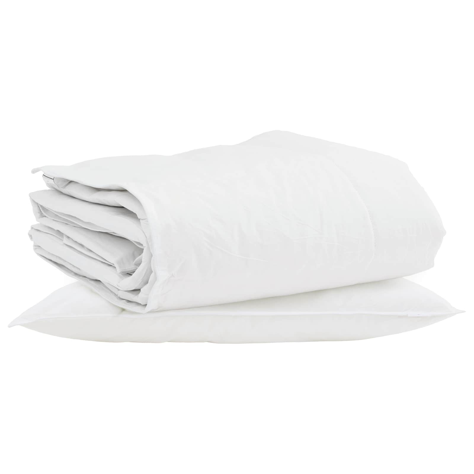 Winter Blanket with Pillow 2 pcs White Feather
