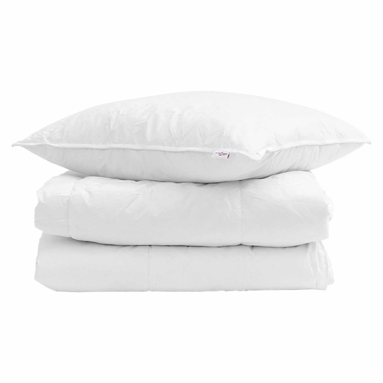 Winter Blanket with Pillow 2 pcs White Feather