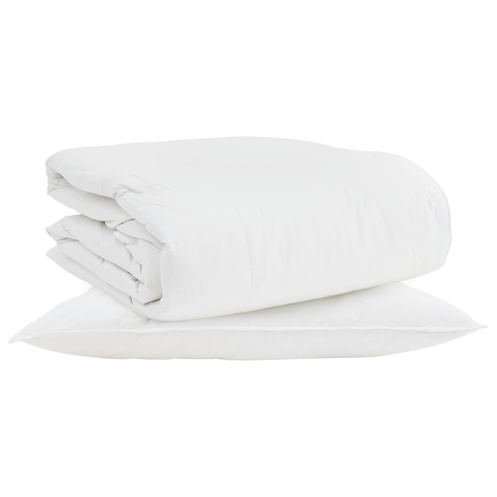 2-in-1 Blanket with Pillow 2 pcs White Feather
