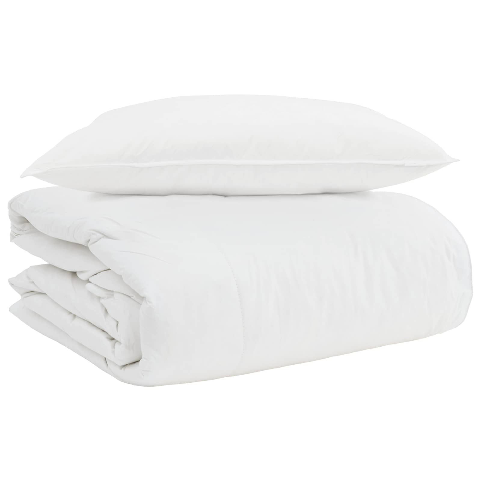 2-in-1 Antklodė su pagalve 2 pcs Balta Plunksna