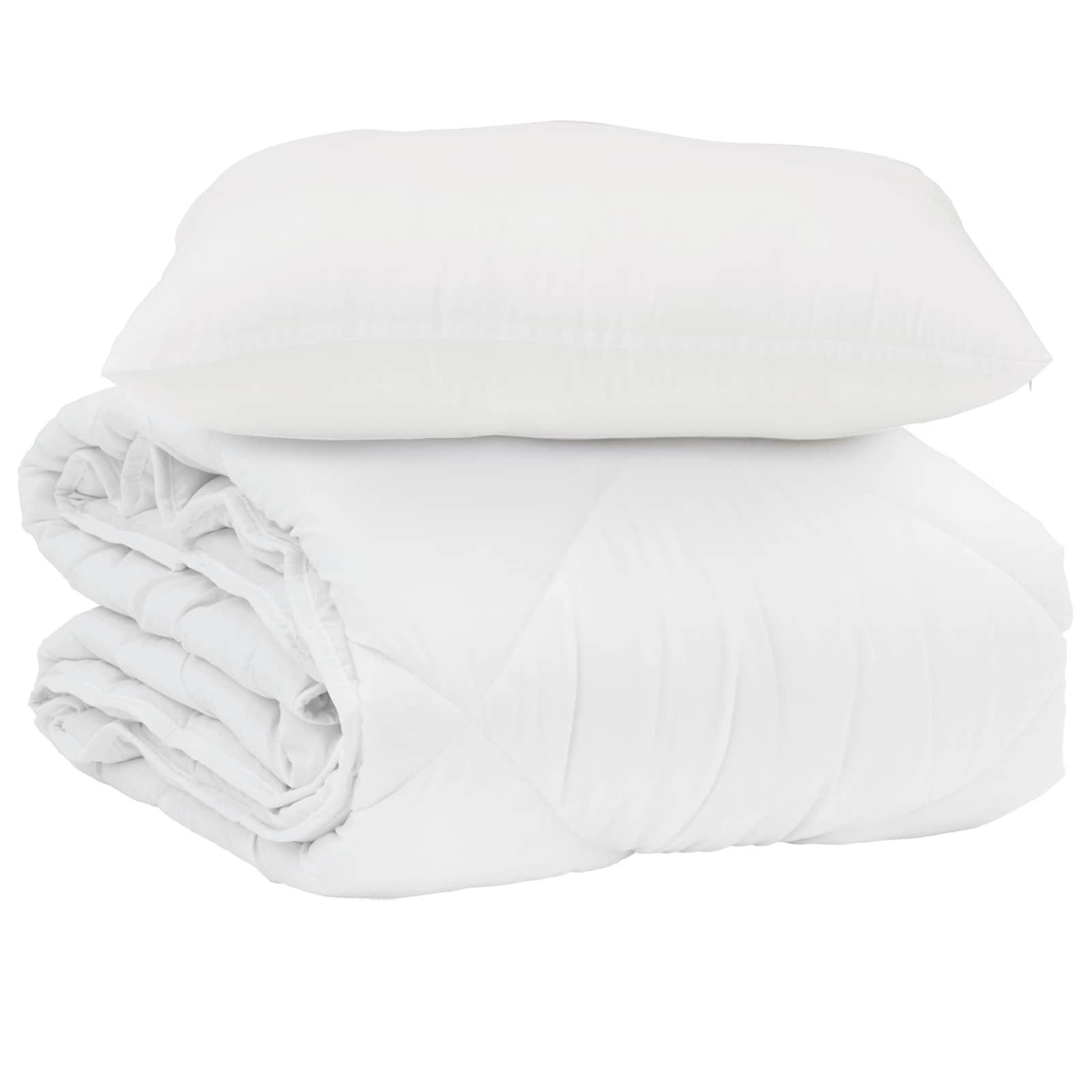 Summer Duvet with Pillow 2 pcs White Microfiber