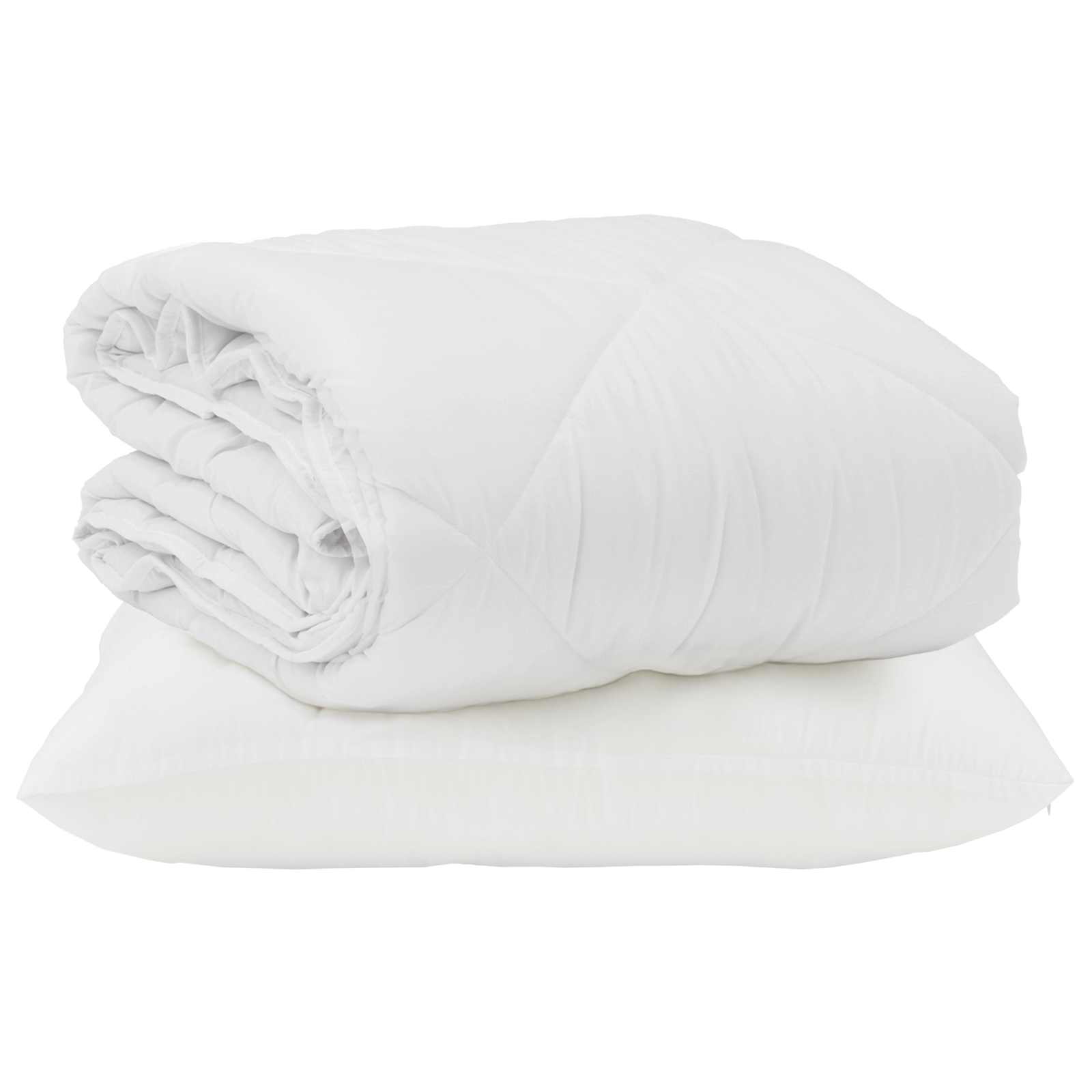 Summer Duvet with Pillow 2 pcs White Microfiber