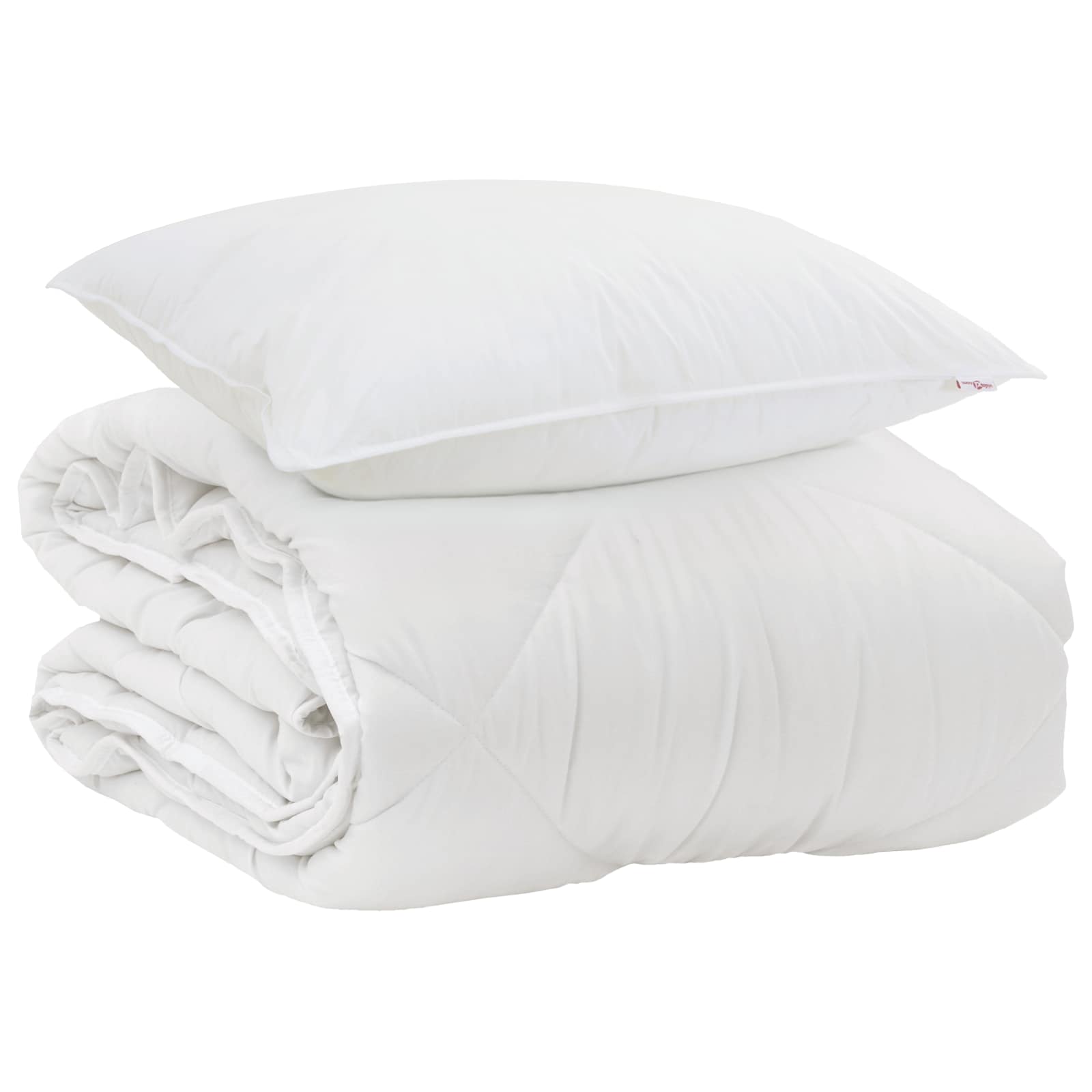 Visų sezonų antklodė su pagalve 2 pcs Balta Mikropluoštas