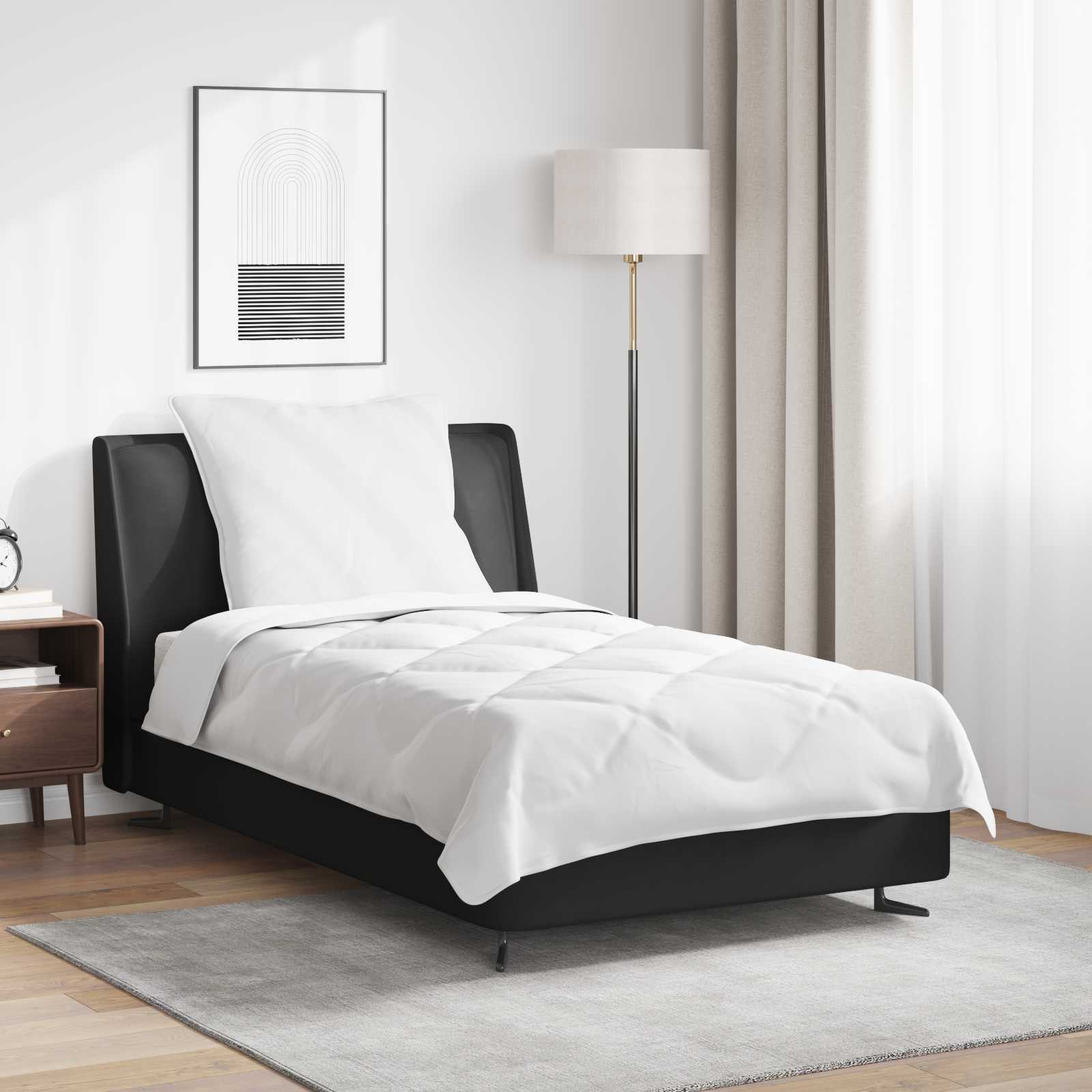 Antklodė su pagalve 2 pcs Balta Mikropluoštas