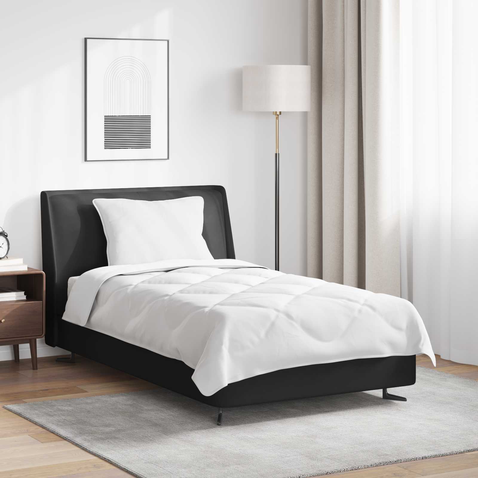 Antklodė su pagalve 2 pcs Balta Mikropluoštas