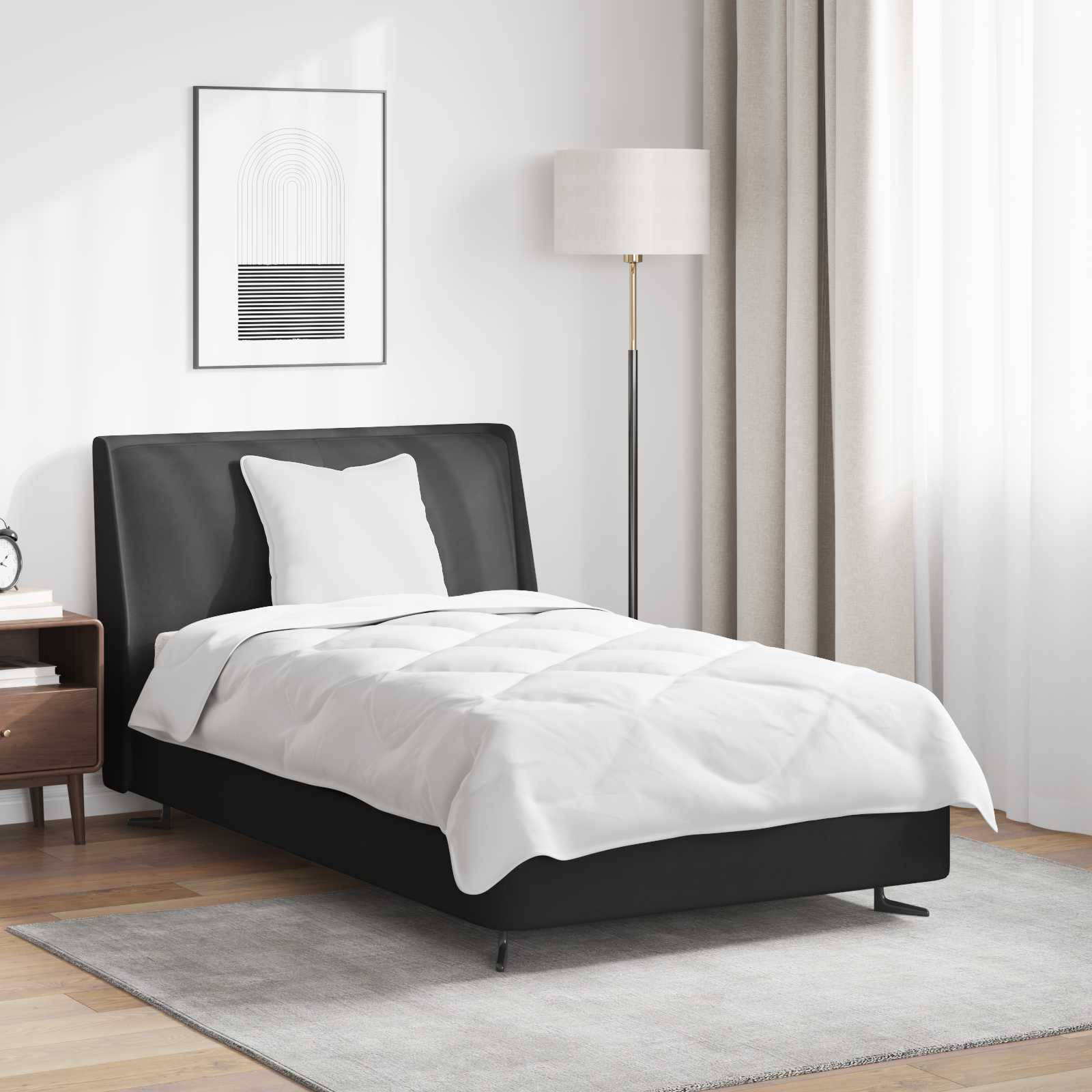Duvet and pillow 2 pcs White Microfiber