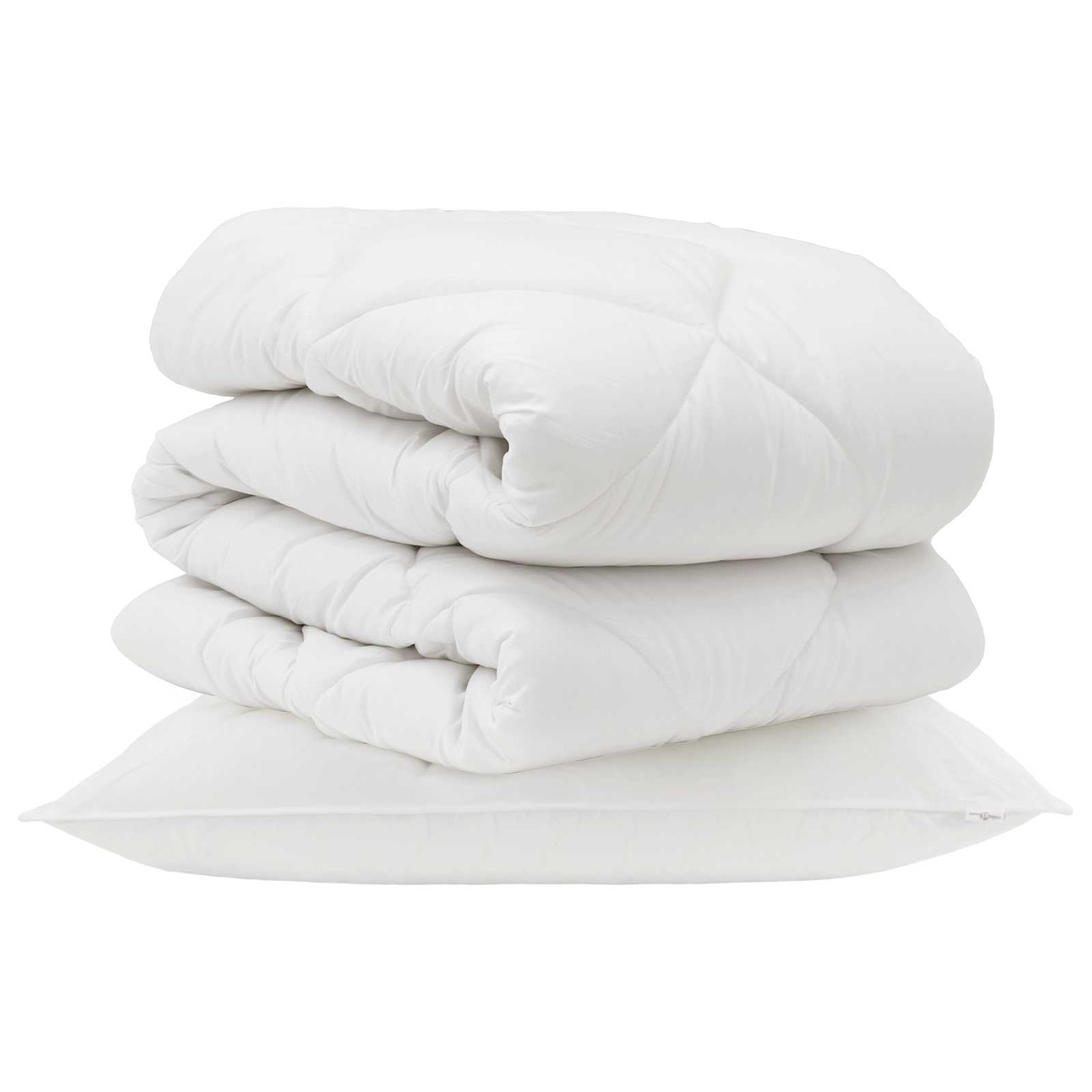 Antklodė su pagalve 2 pcs Balta Mikropluoštas