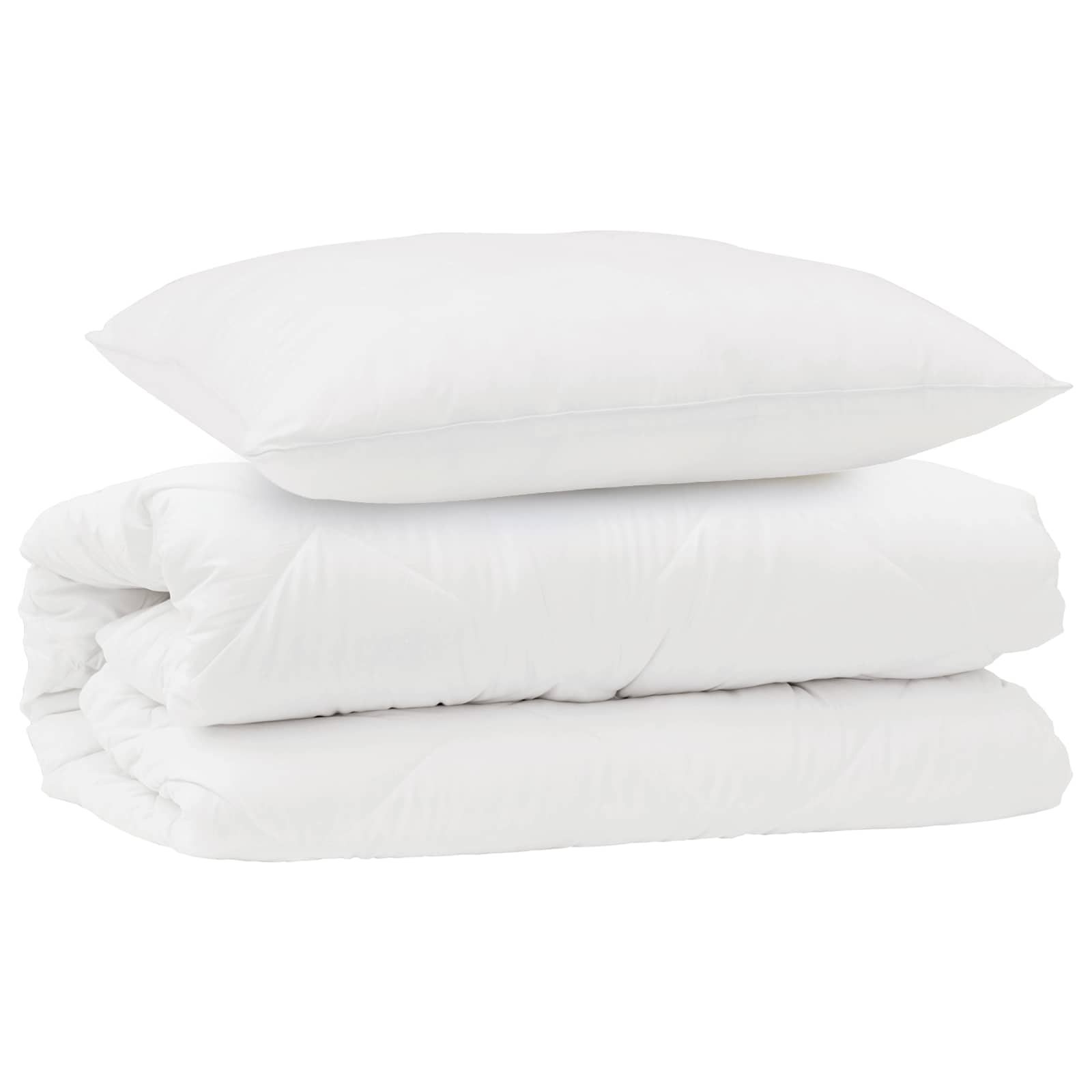 Duvet and pillow set 2 pcs White Microfiber
