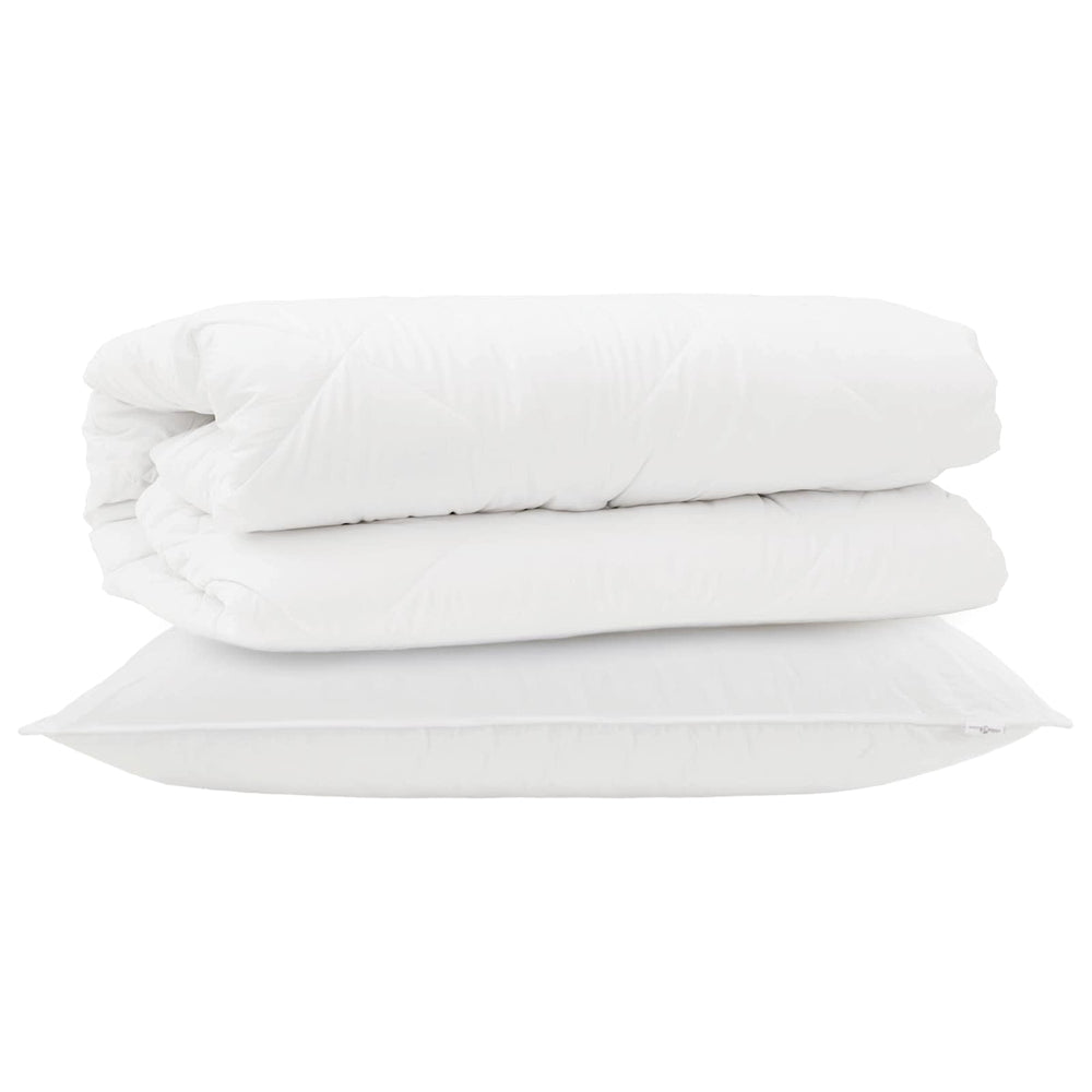 Duvet and pillow set 2 pcs White Microfiber